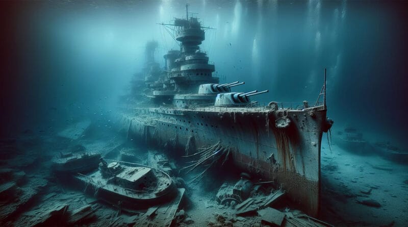 Compass anomaly illustration Bermuda Triangle